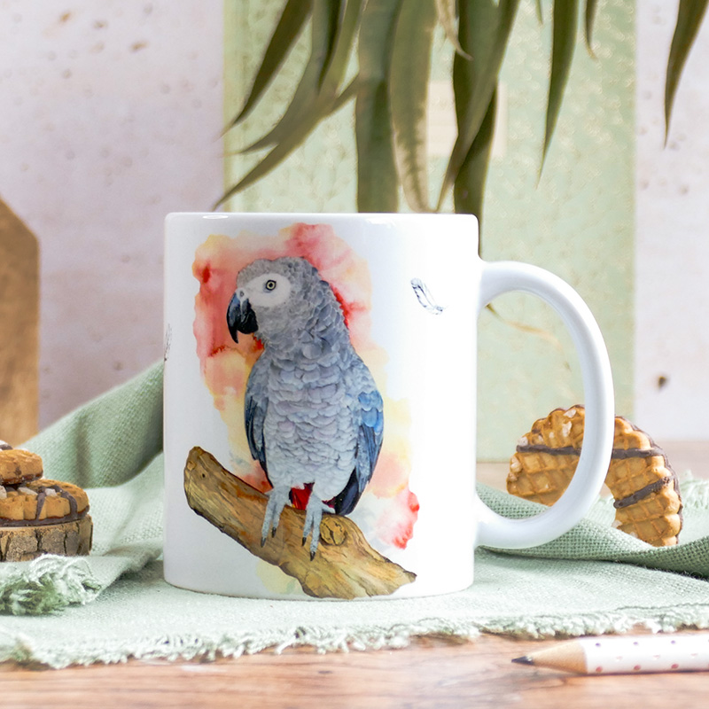 Tasse Graupapagei Poppy